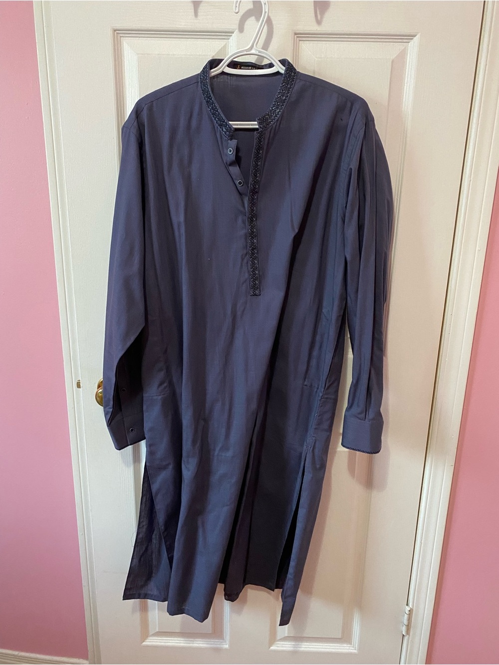 Men's 2pc Pakistani Shalwar Kameez Formal Wear Blue Suit Junaid Jamshed Size M